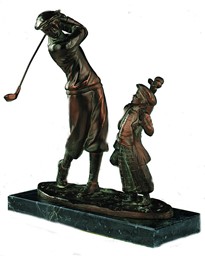 Bild von Klassische Golfszene Golfskulptur Bronzeguss